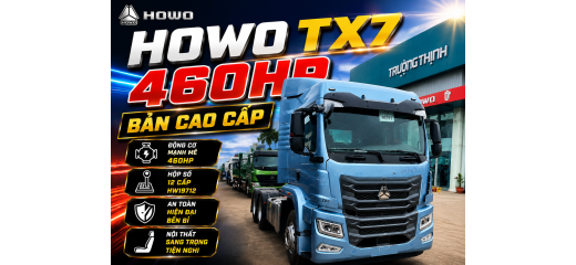 ĐẦU KÉO HOWO TX7 460HP BẢN CẦU LÁP