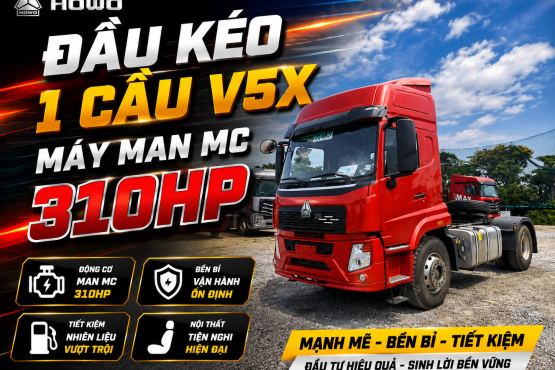 ĐẦU KÉO HOWO V5X 1 CẦU 310HP